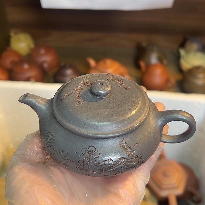 紫砂茶壶宜兴紫砂壶天青泥140