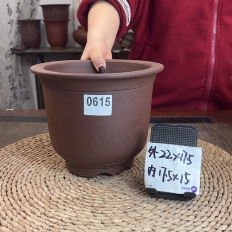 紫砂花盆紫玉金砂精品金钟0615