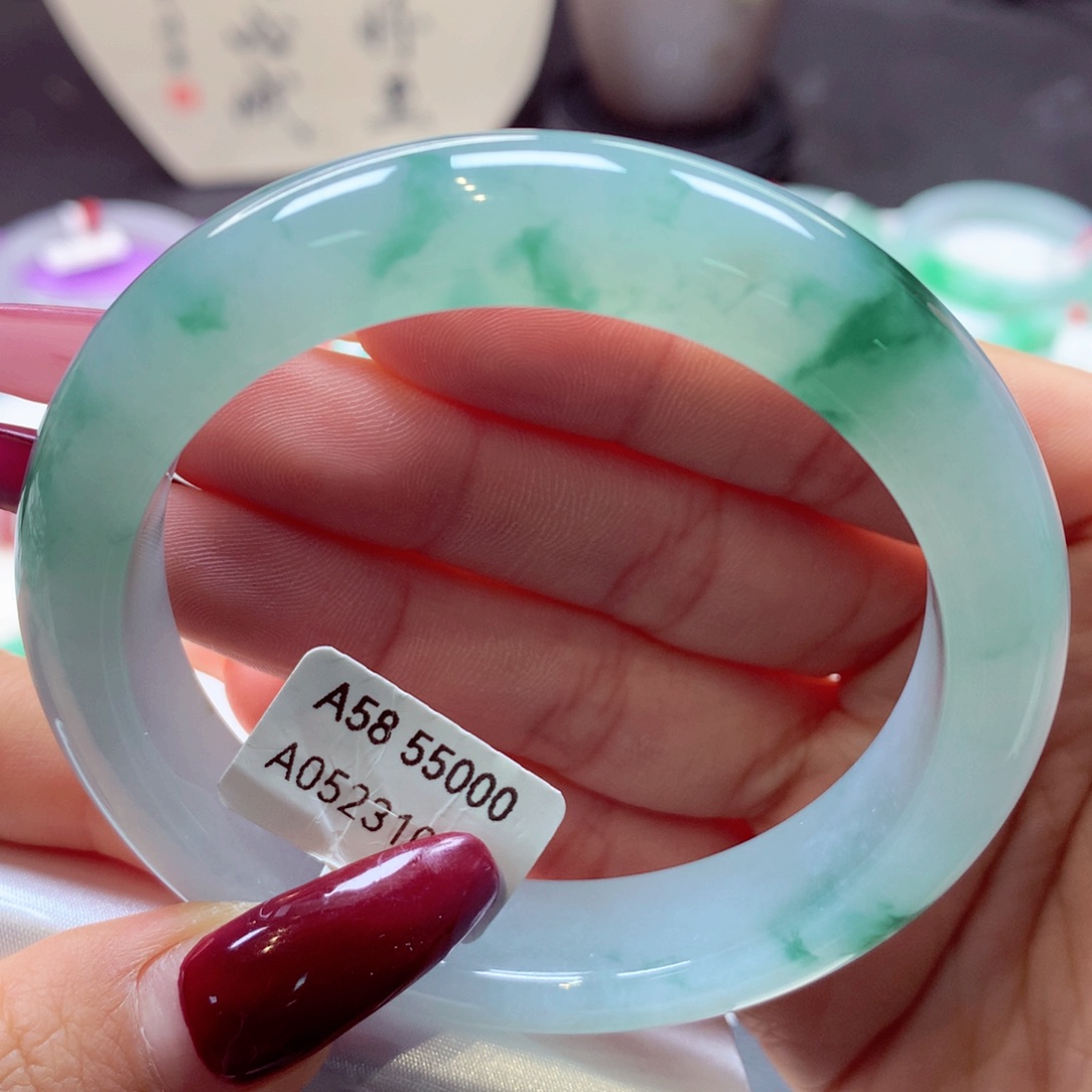 翡翠手镯未镶嵌正圈3号66