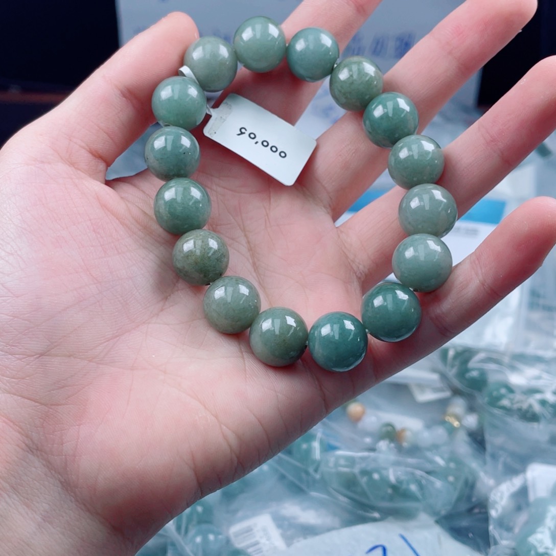 未镶嵌戒指翡翠珠串12.8