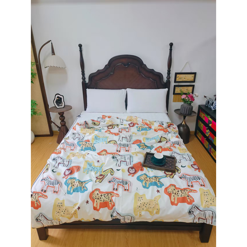 数码印花长绒棉单人被套150*200微瑕～L263