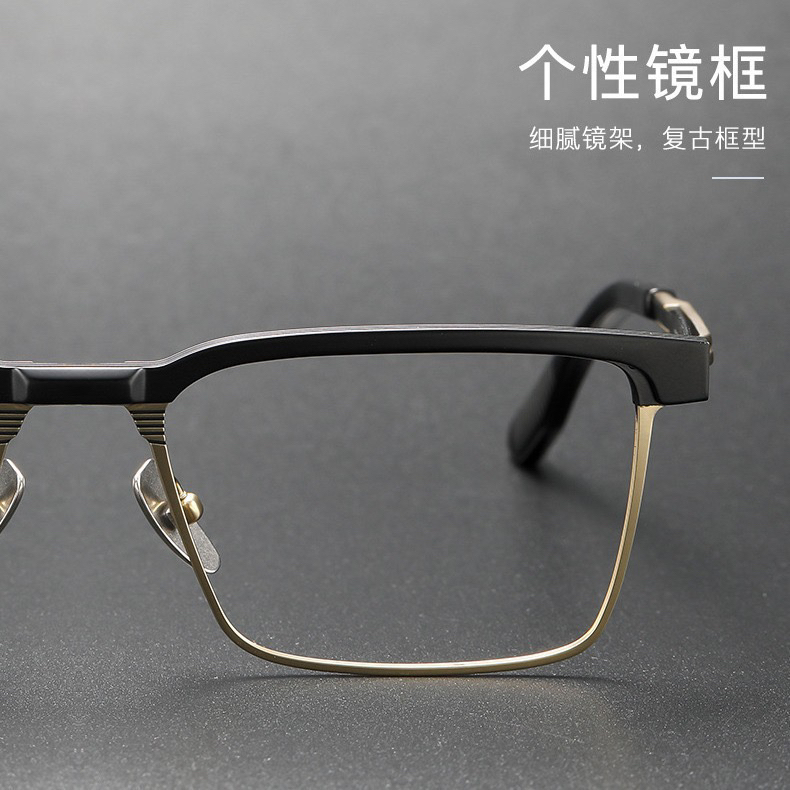 DTX137西装暴徒参议员男商务美式复古设计师款钛眼镜框近视眼镜架