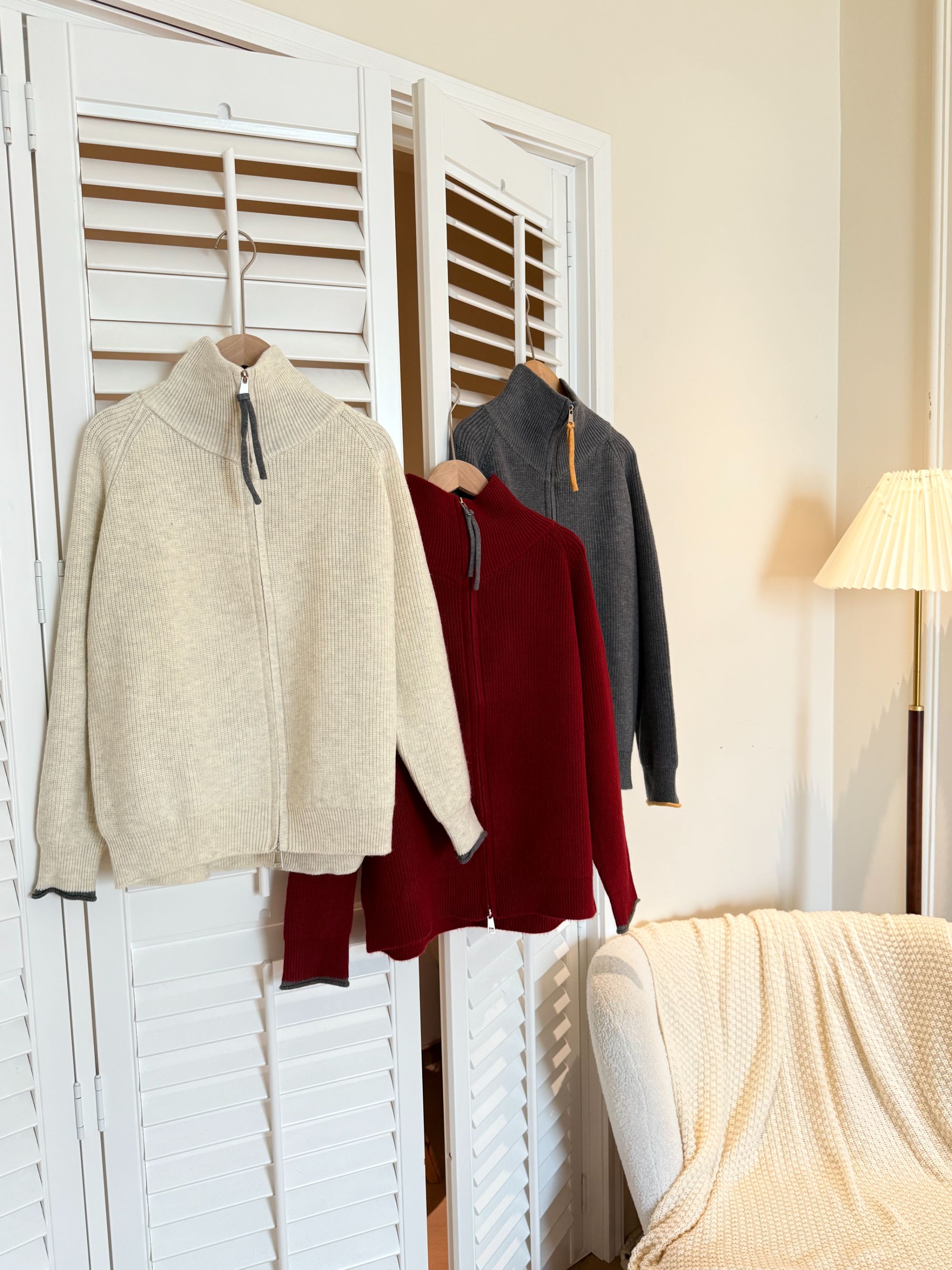 BELE ZHANG【秋意暖阳】保暖轻职风薄款常规毛针织衫-1837