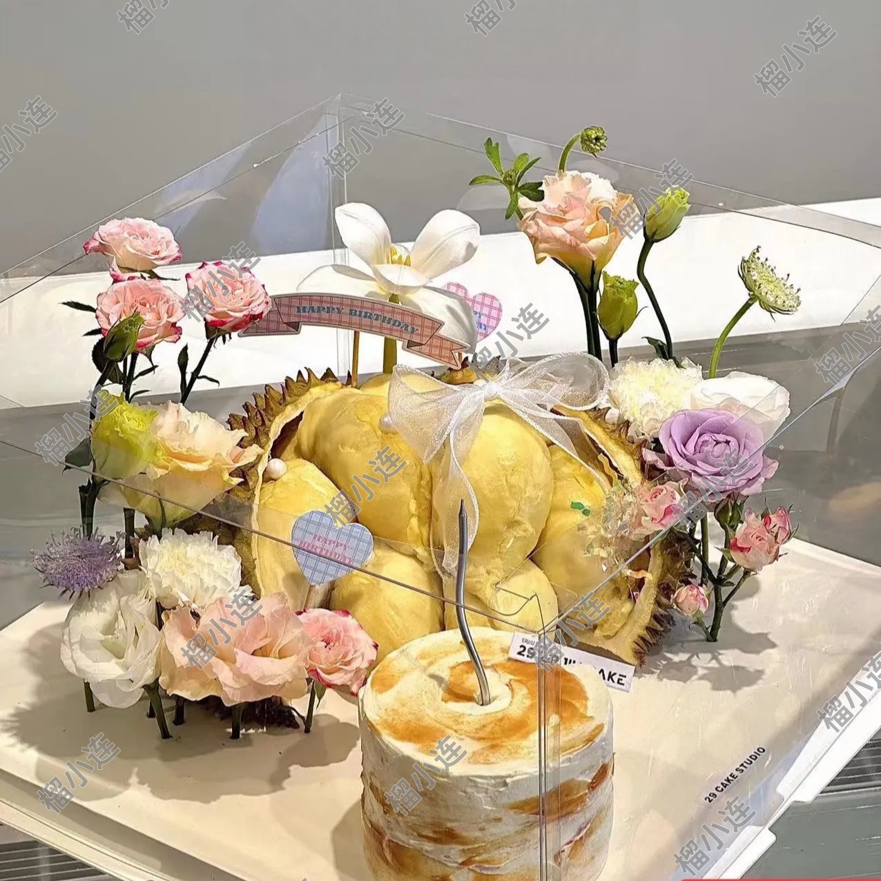 榴莲蛋糕生日节日蛋糕送心里的她 款式超多 仪式感超强送女朋友送男朋友实惠 /斤新鲜榴莲核小金枕泰国