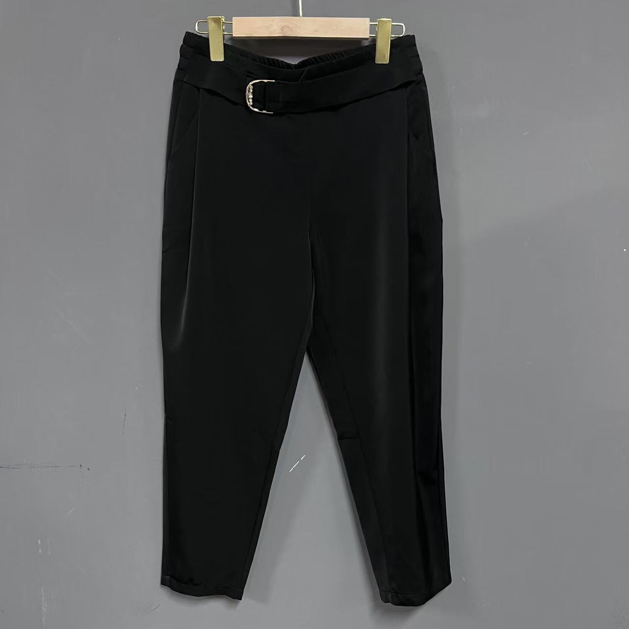 新款时尚显瘦百搭弹力高腰裤子女士休闲裤302