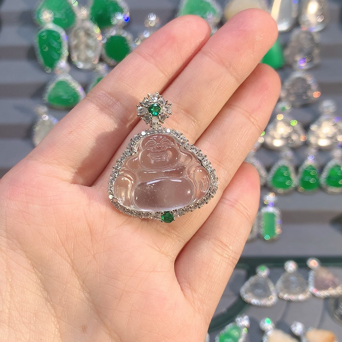 石英质玉颈饰银S925镶嵌