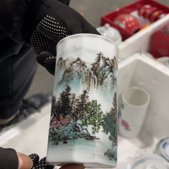 醴陵釉下手绘11.5厘米