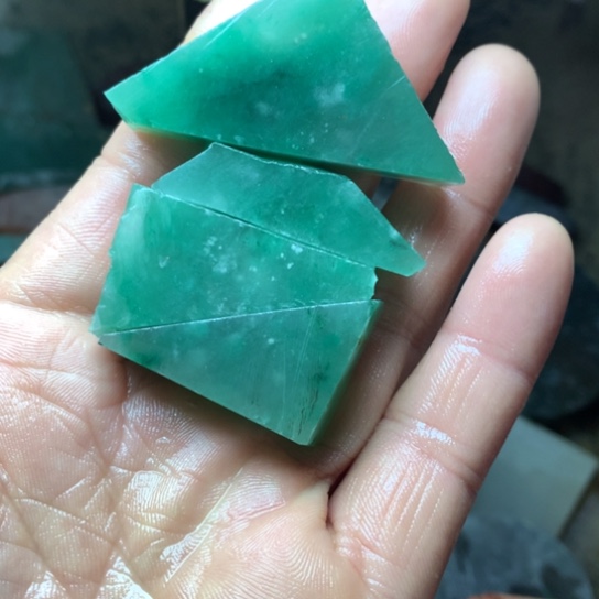 定制石英质玉（非洲翠）天然玉石手串