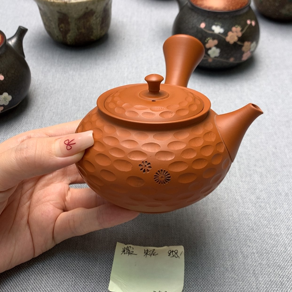【闪购商品】辉之 侧把壶 朱泥 F201 
