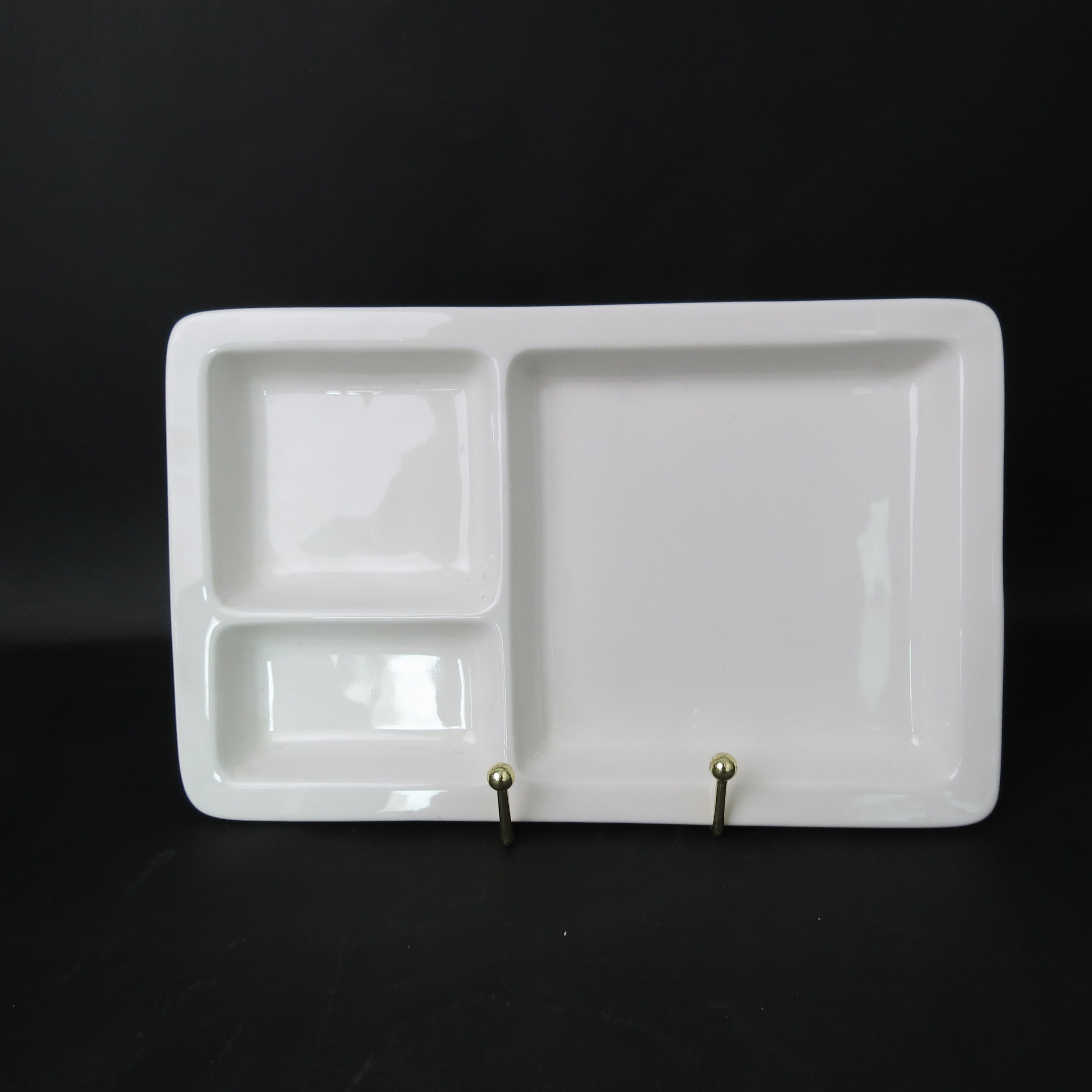 【美好的】29*18.5cm 白色分格盘饺子盘三格多功能餐盘