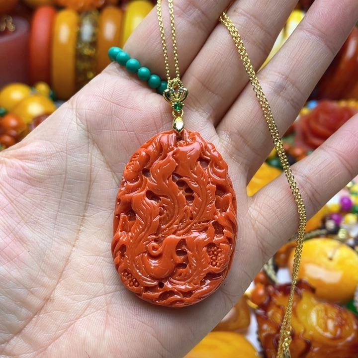 树脂制品14号雕刻吊坠