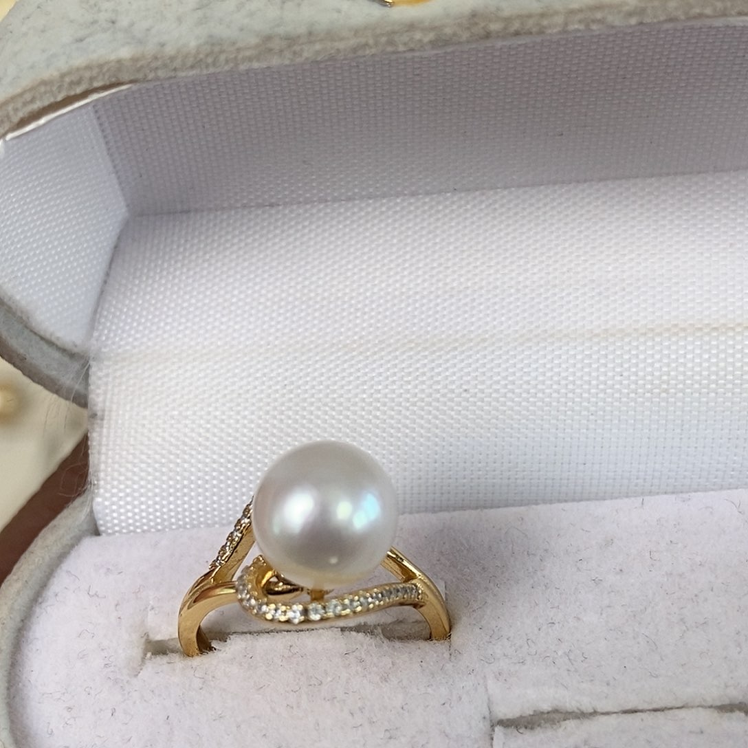 淡水珍珠戒指银S925镶嵌