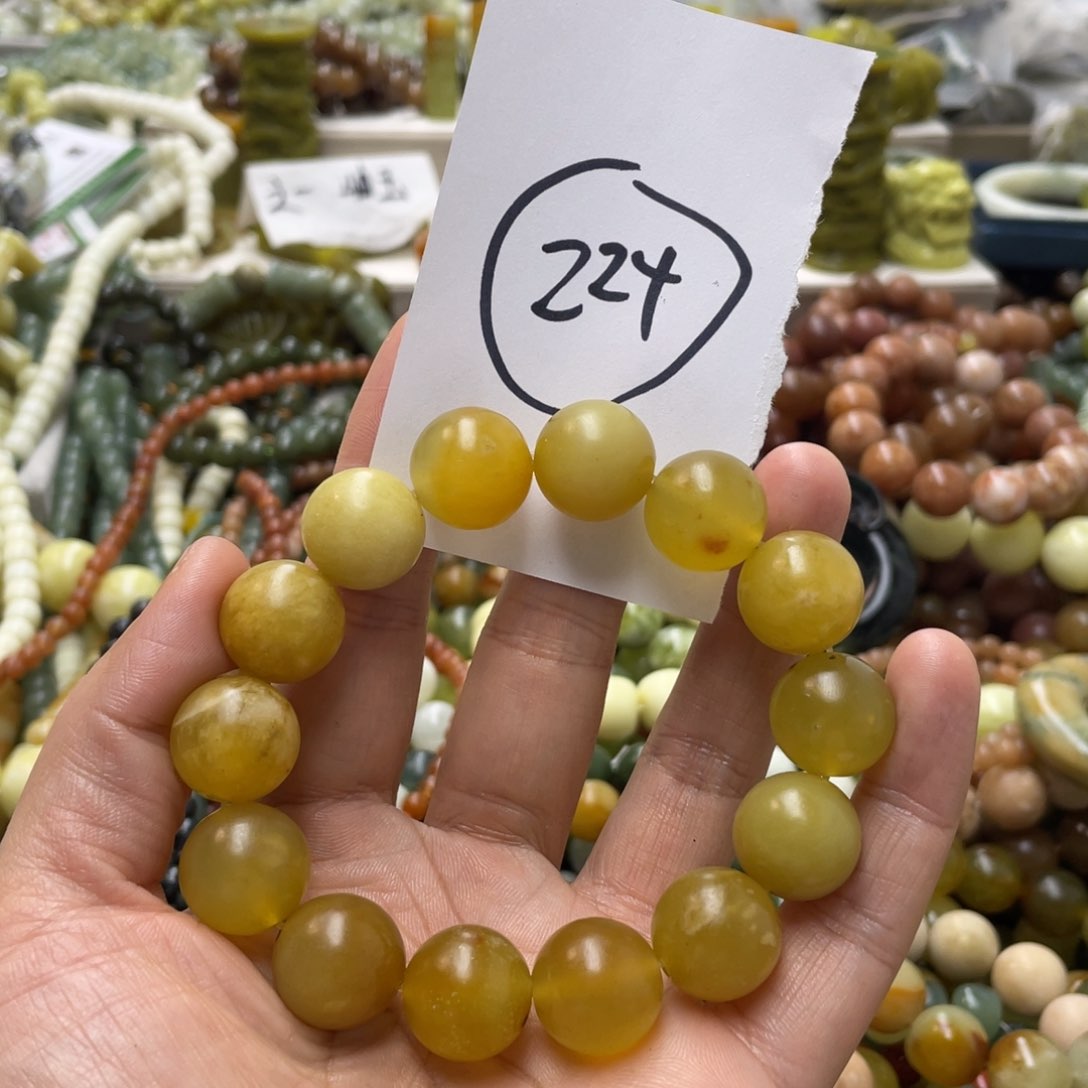 蛇纹石玉手链未镶嵌