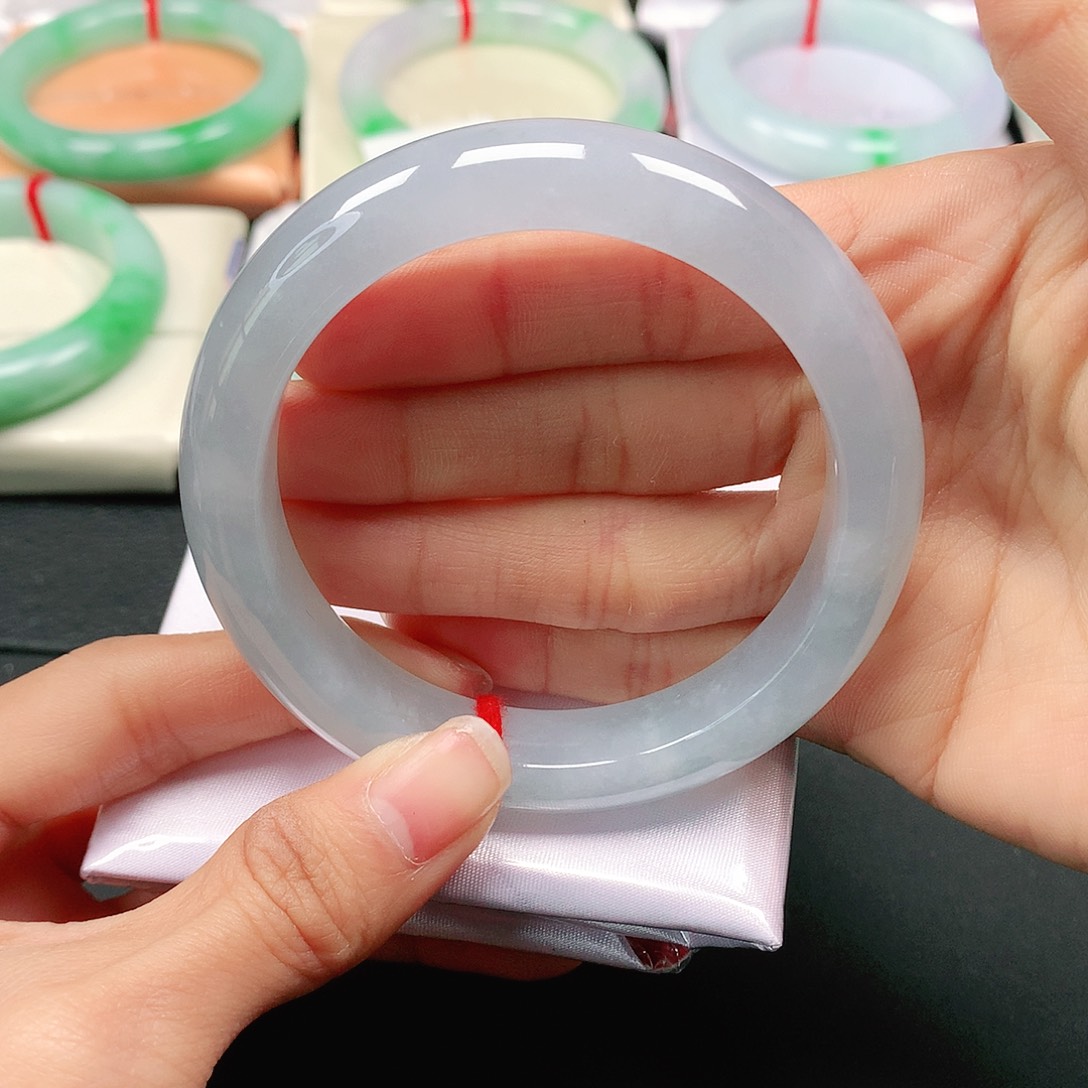 翡翠手镯未镶嵌天然翡翠手镯57