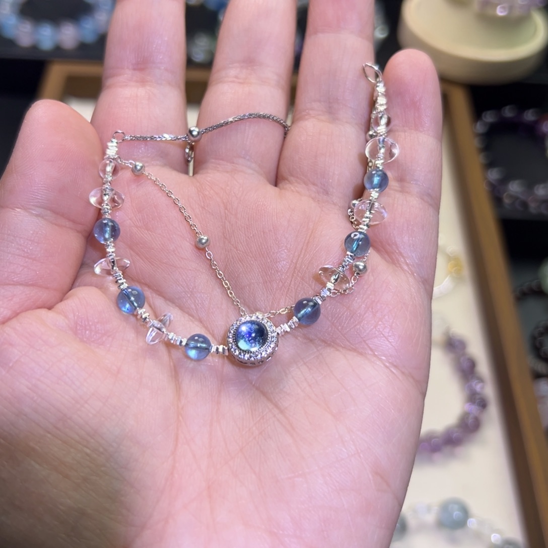 手链银S925镶嵌水晶