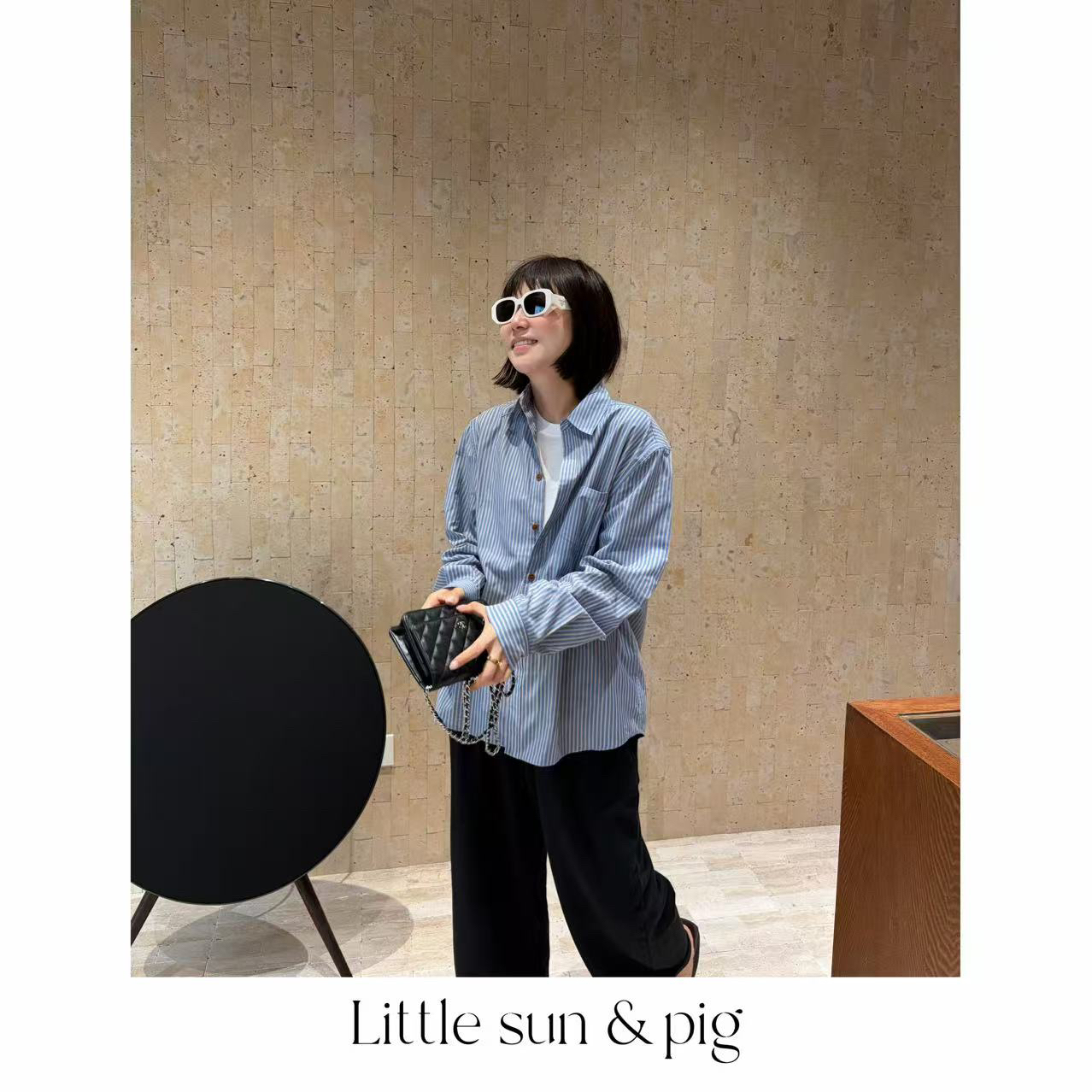 经典极简条纹衬衫 no退no换