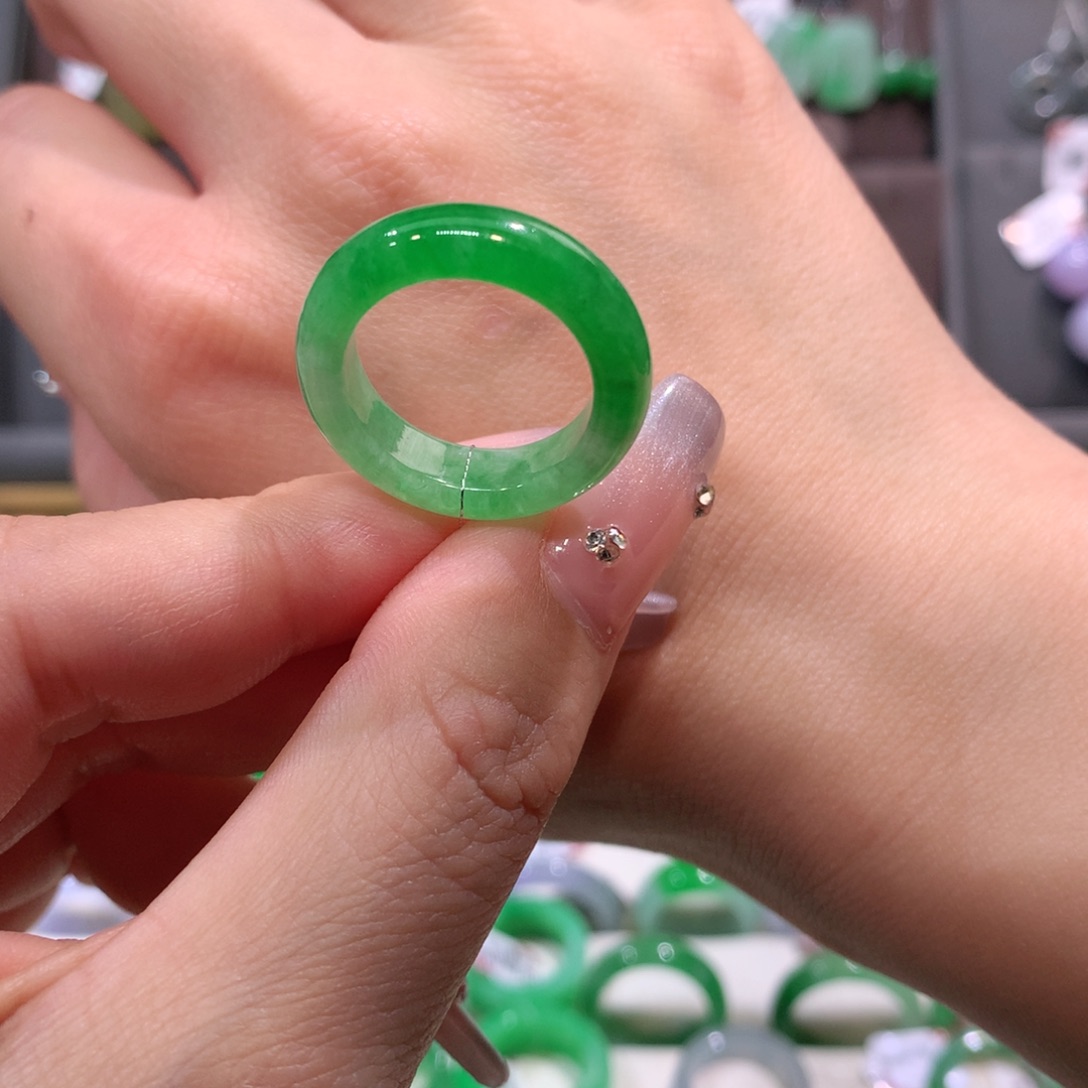 翡翠戒指未镶嵌霏*翡翠定金订单1