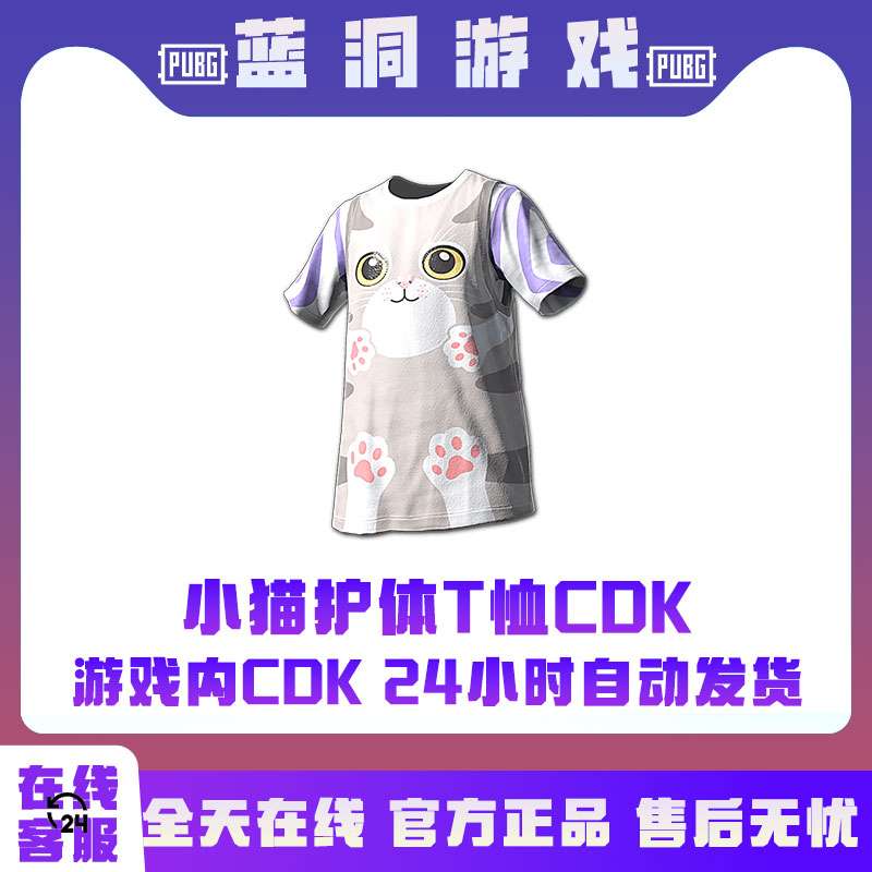 PUBG绝地求生小猫护体T恤CDK激活码兑换码