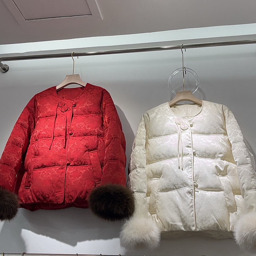 新中式国风提花盘扣石墨烯云绒加厚保暖显瘦女士冬季棉服外套