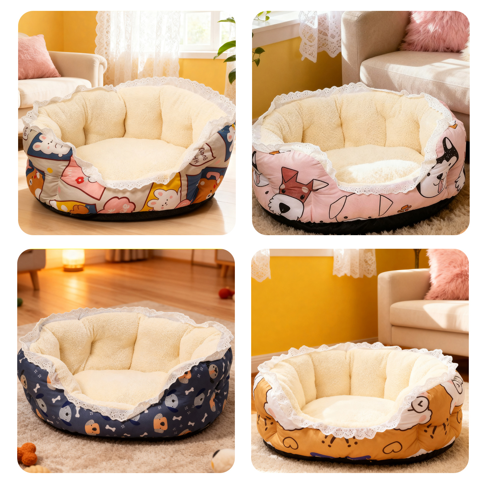 秋冬大中小型适用冬季保暖宠物窝猫窝比熊用品狗窝