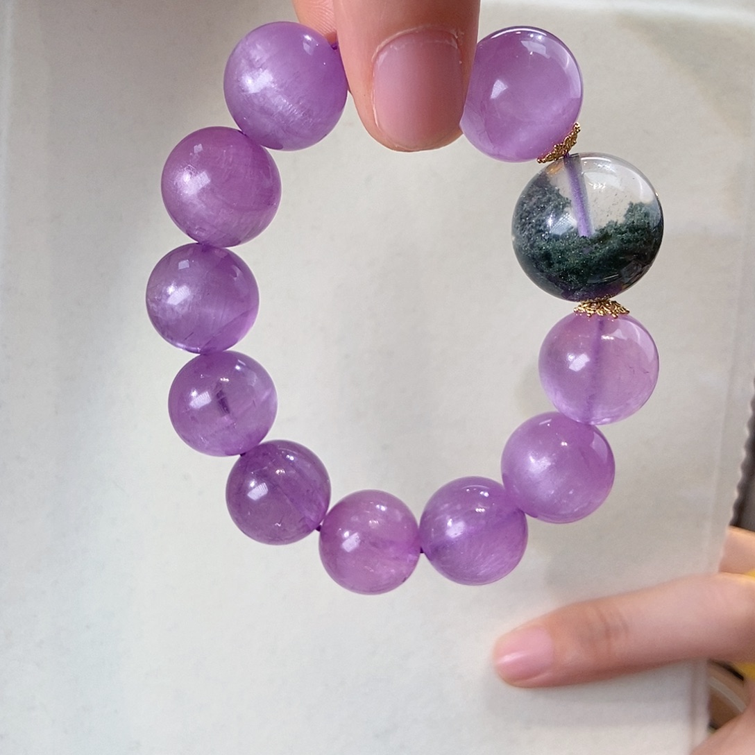 锂辉石设计款18K金镶嵌设计款16mm+