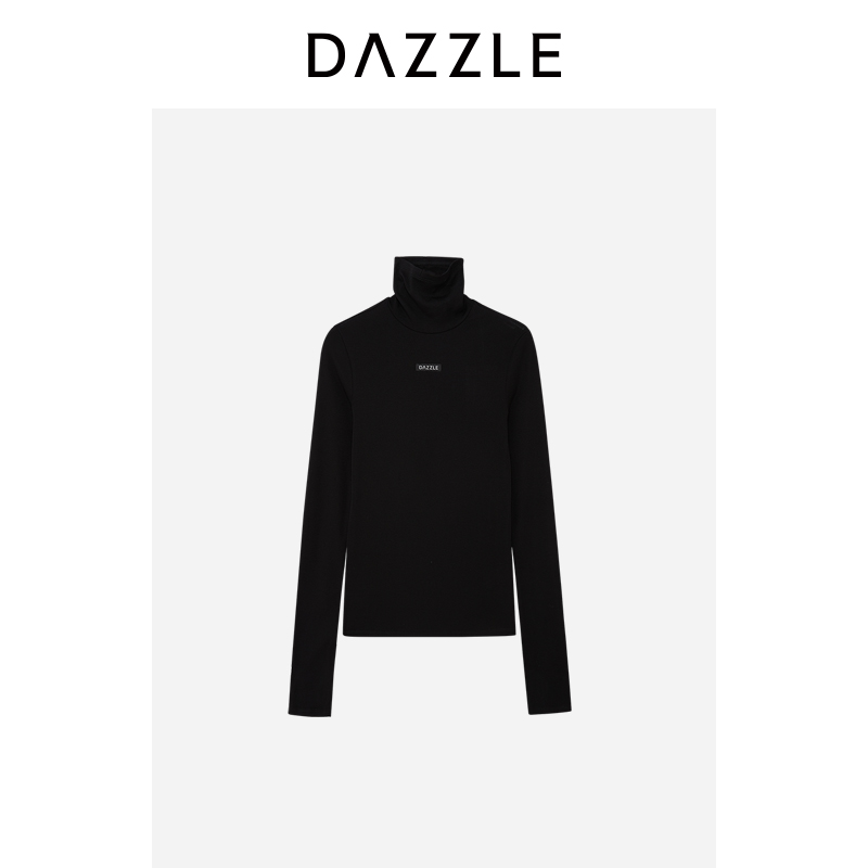 DAZZLE地素羊绒混纺两件套高领打底衫冬新款修身毛衣女2H4AB22