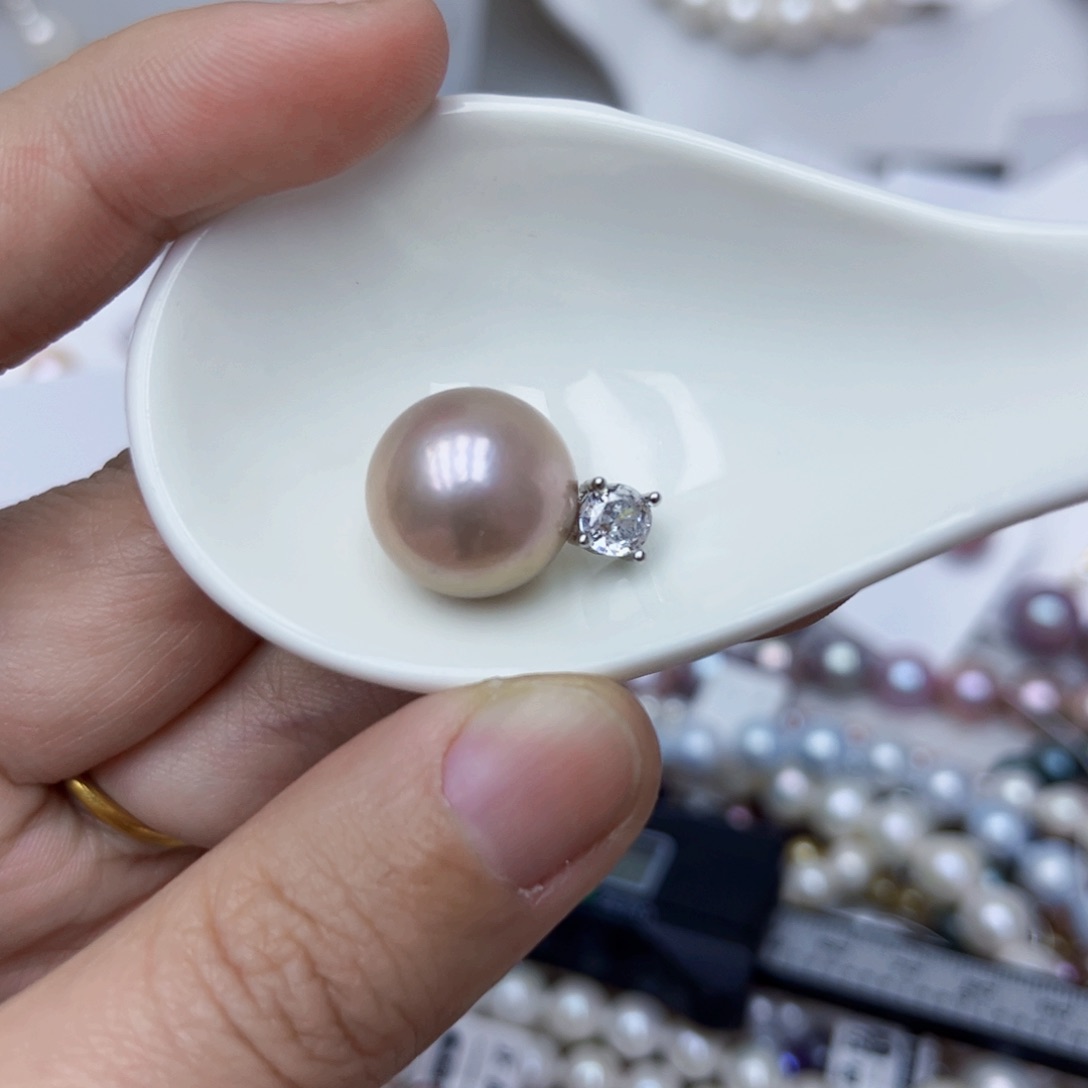 淡水珍珠颈饰银S925镶嵌