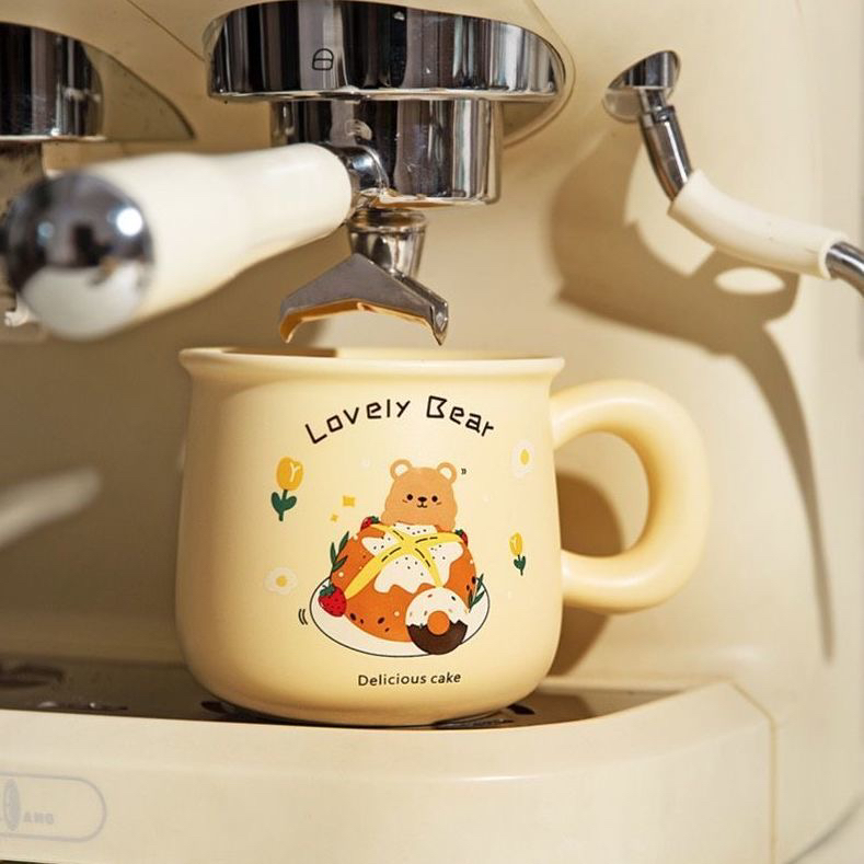 新款奶fufu 哑光陶瓷马克杯ins风韩式女生可爱办公室咖啡杯