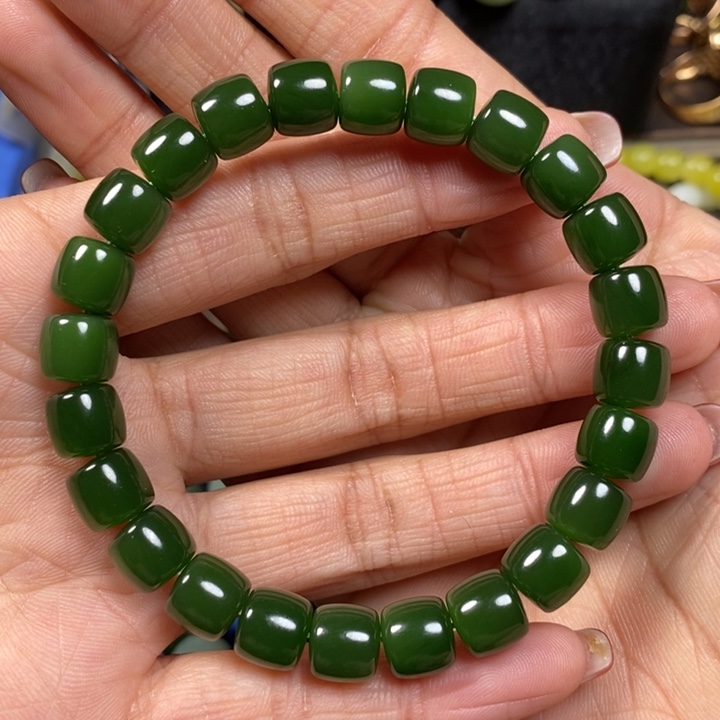 和田玉手串卡9未镶嵌?***秋