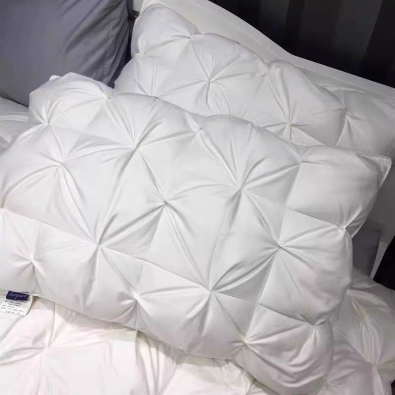 五星级酒店专用枕头护颈椎家用一对装枕芯不塌陷高回弹护颈枕头枕