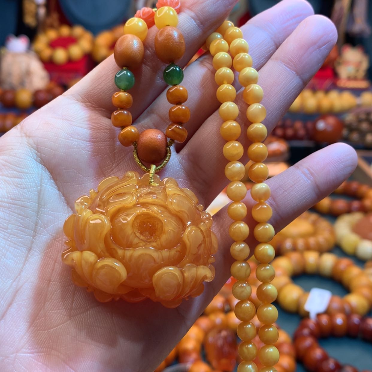 【闪购商品】蜜蜡吊坠(赠链)未镶嵌蜜蜡吊坠
