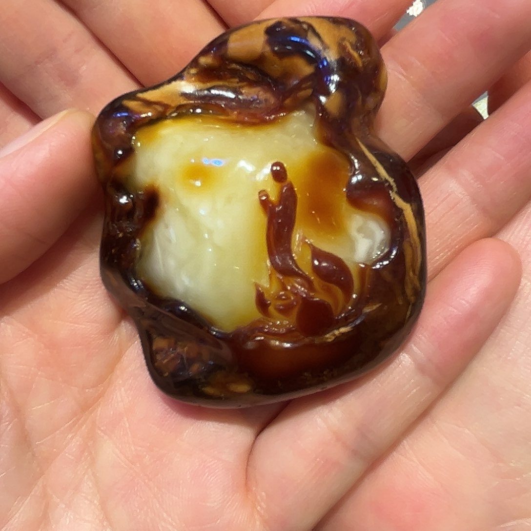 琥珀颈饰未镶嵌蜜蜡吊坠