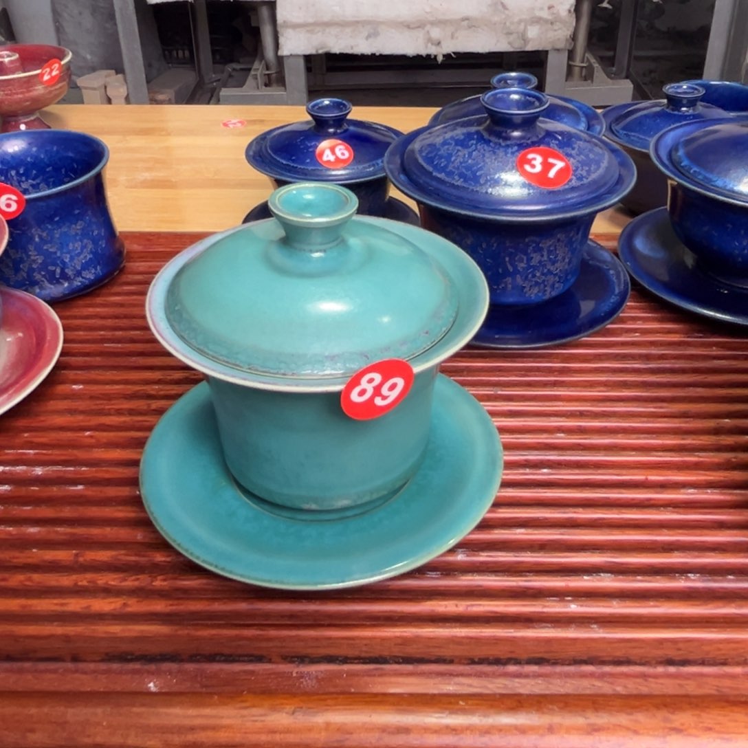 手工制作钧窑茶器