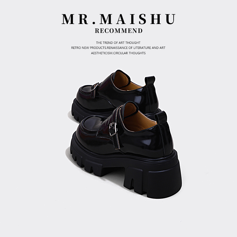 MR.MAISHU~头层牛皮厚底乐福鞋女2025新款春夏季女鞋英伦风小皮鞋