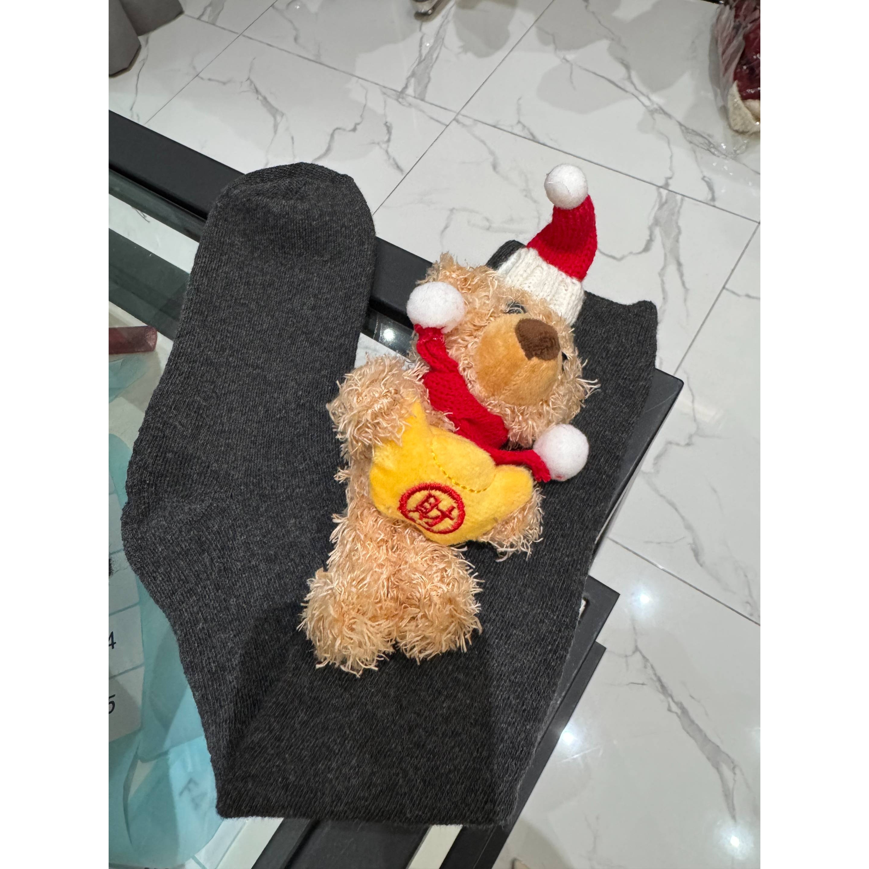 FOG 小熊袜子中筒袜女-5N01F124