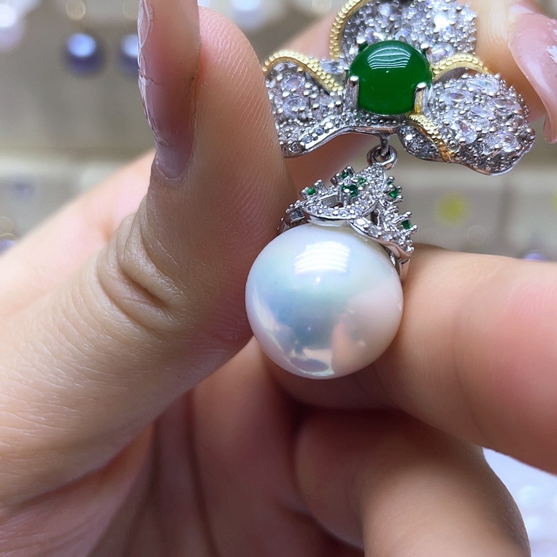 淡水珍珠颈饰银S925镶嵌