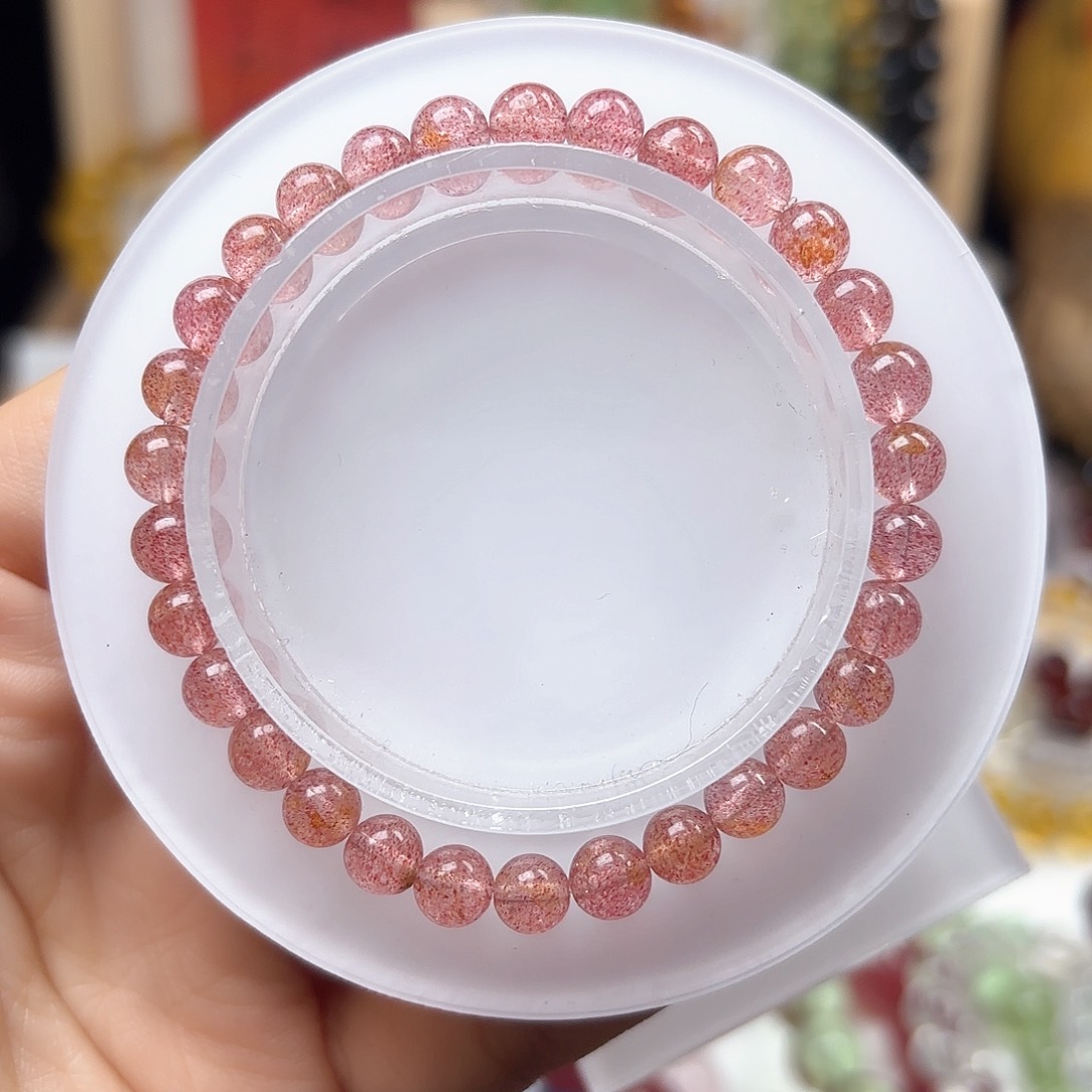 水晶手链未镶嵌白水体草莓晶6