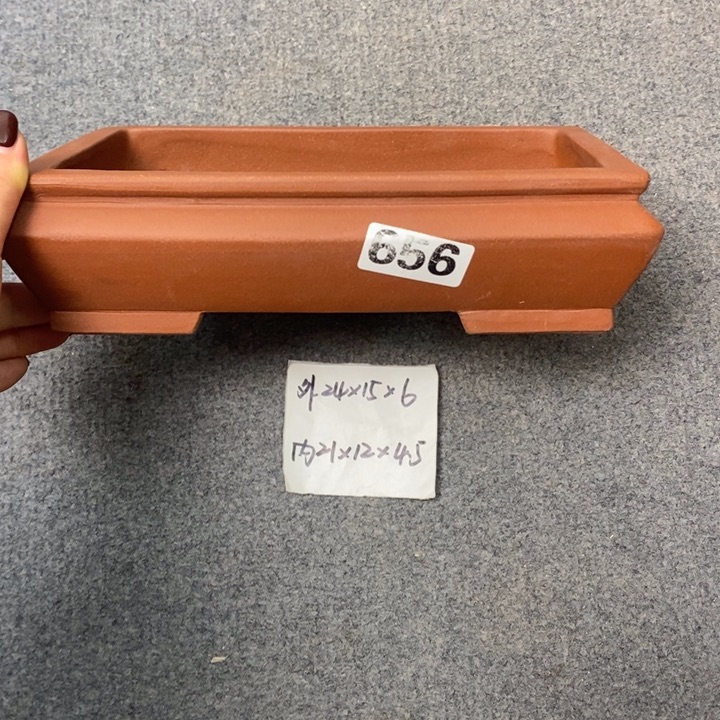 紫砂花盆 清仓特价 清水泥军舰长方 656