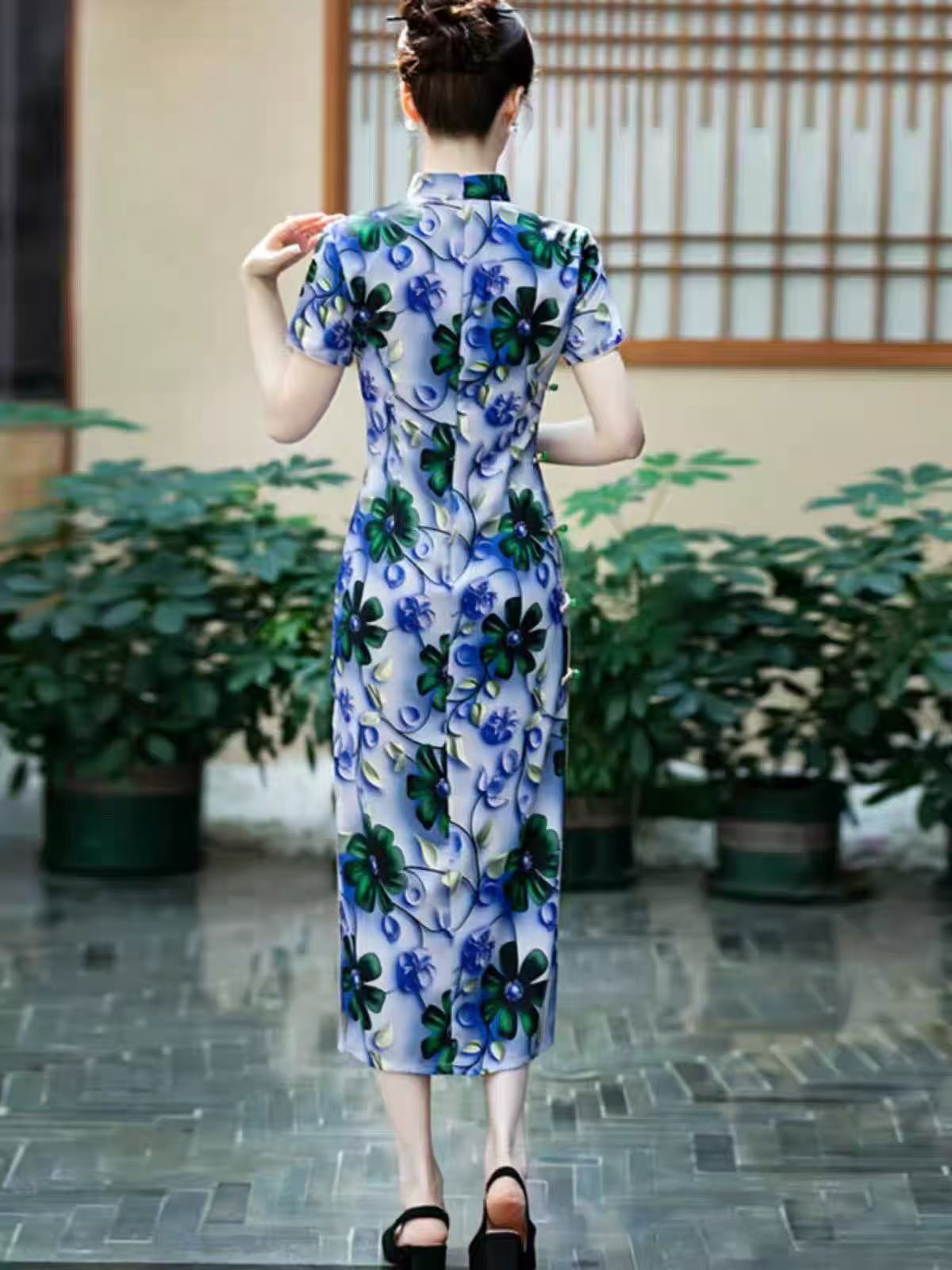 847 6-2-4新中式绝美旗袍夏季高新款日常可穿气质老上海民国风