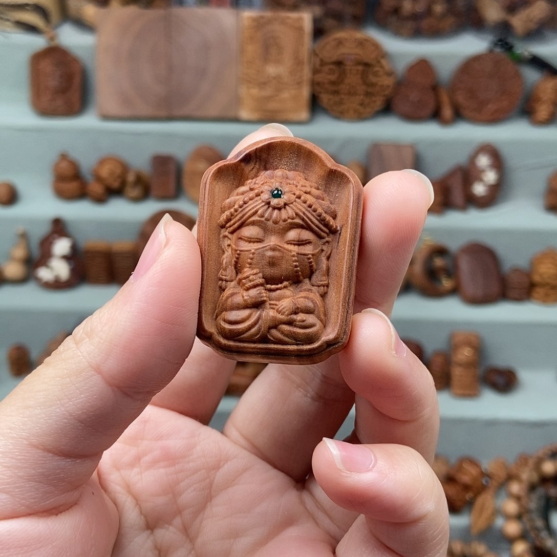 檀香木无事牌默认微瑕