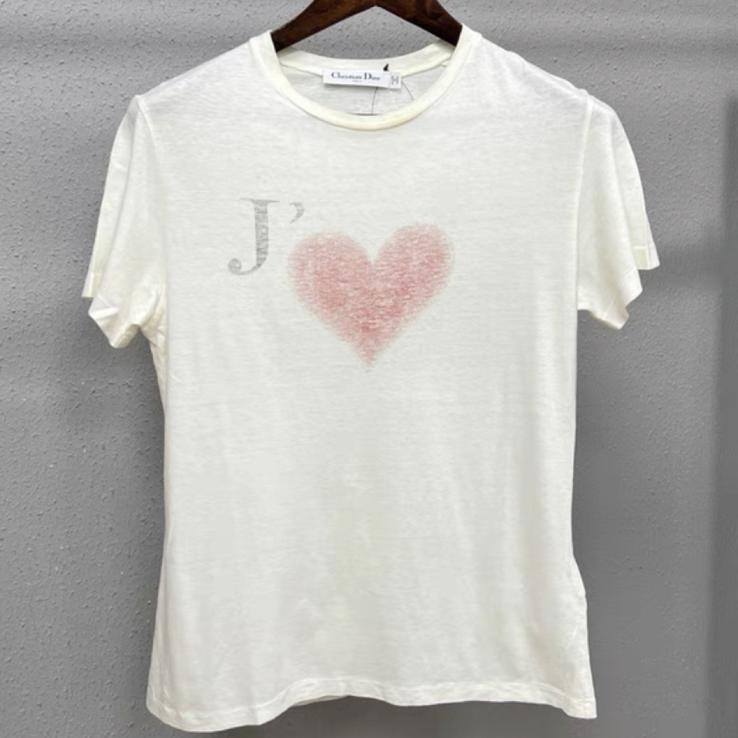 99新 DIOR/迪奥 HZ迪奥爱心短袖h178