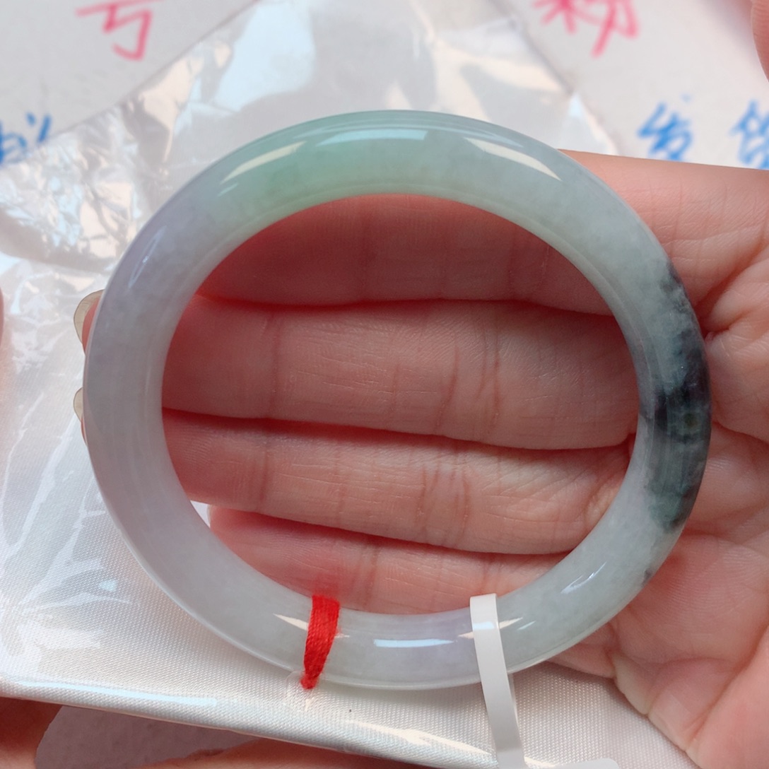 翡翠手镯未镶嵌53.7圆条