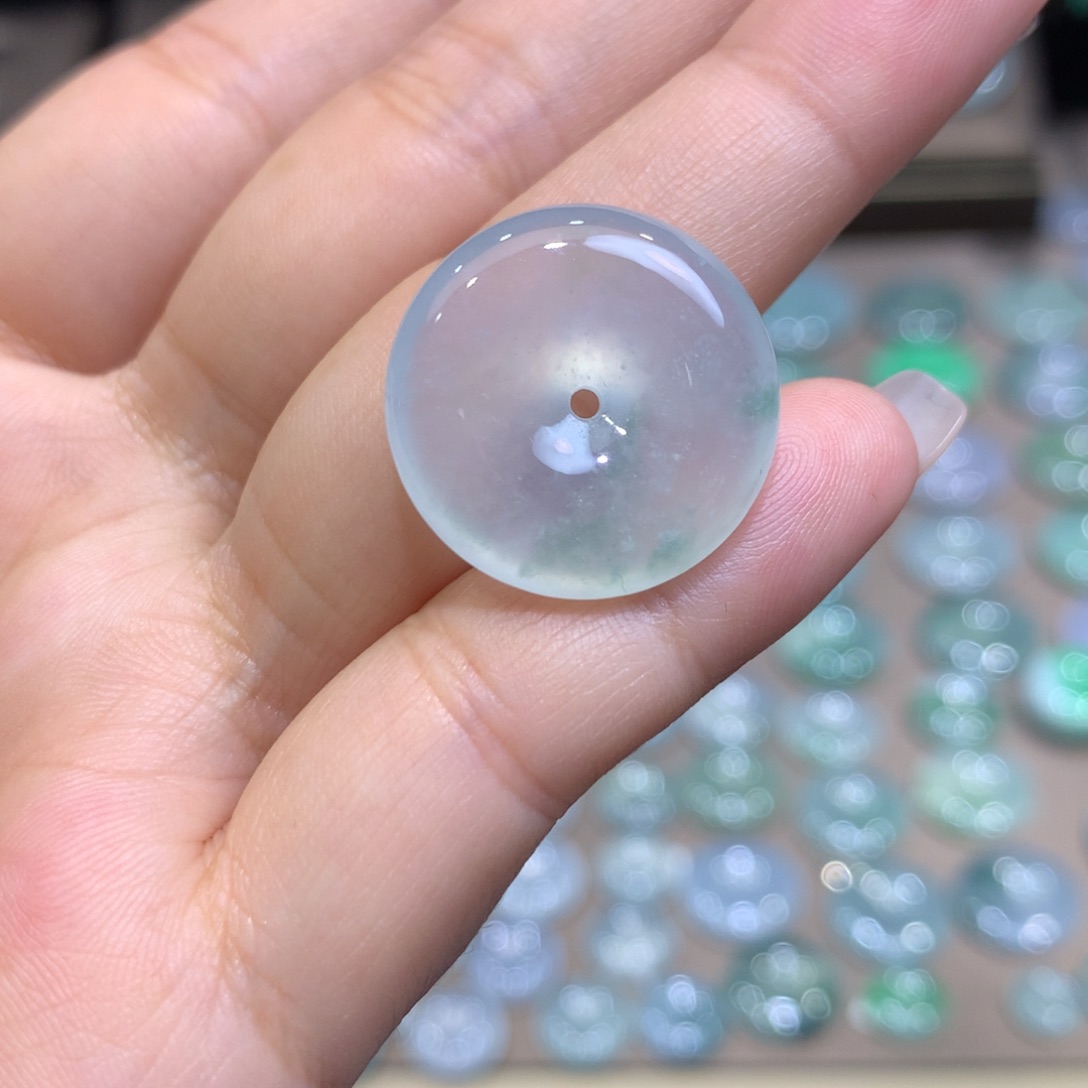 翡翠未镶嵌颈饰平安扣20.7^5.8