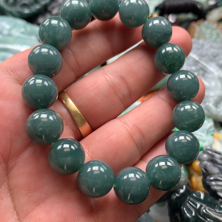 翡翠颈饰未镶嵌保真天然a货翡翠