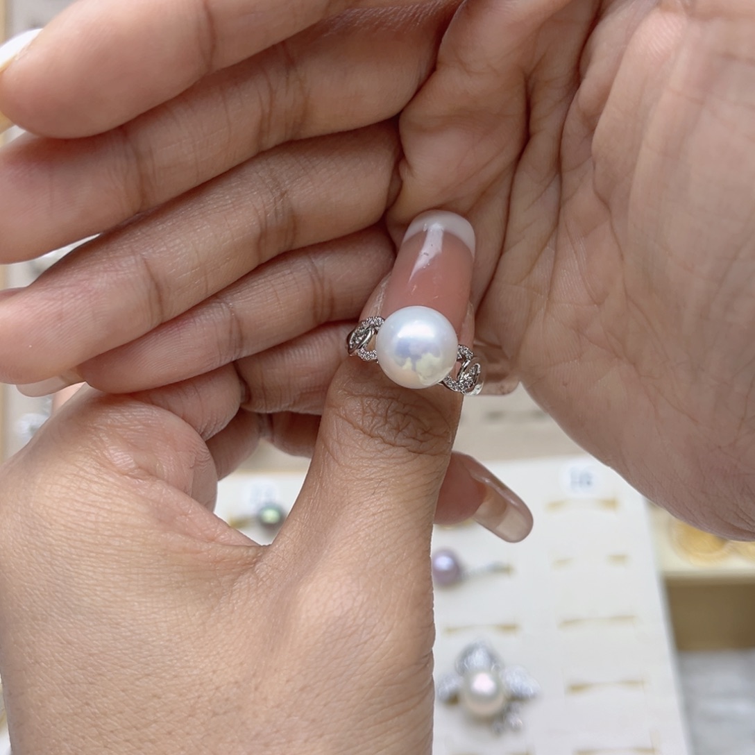 迷***王淡水珍珠合金戒指