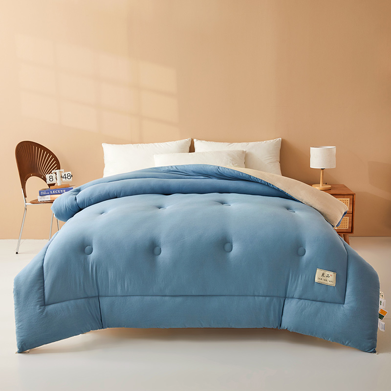 清！！7A双拼贴布抗菌春夏被 双拼蓝2米