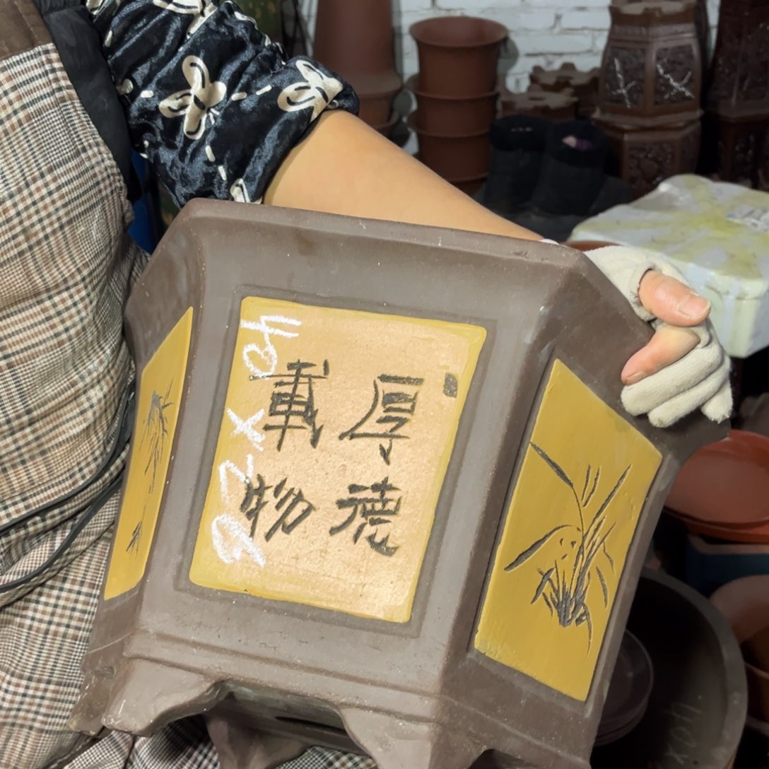 紫泥花盆紫砂花盆160