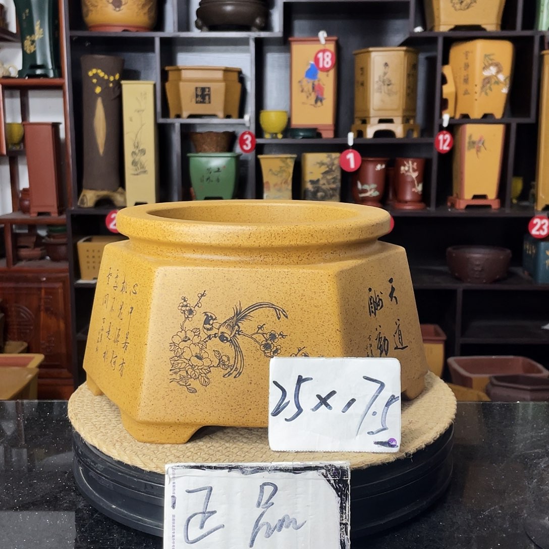 紫砂D-婉秋紫砂花盆