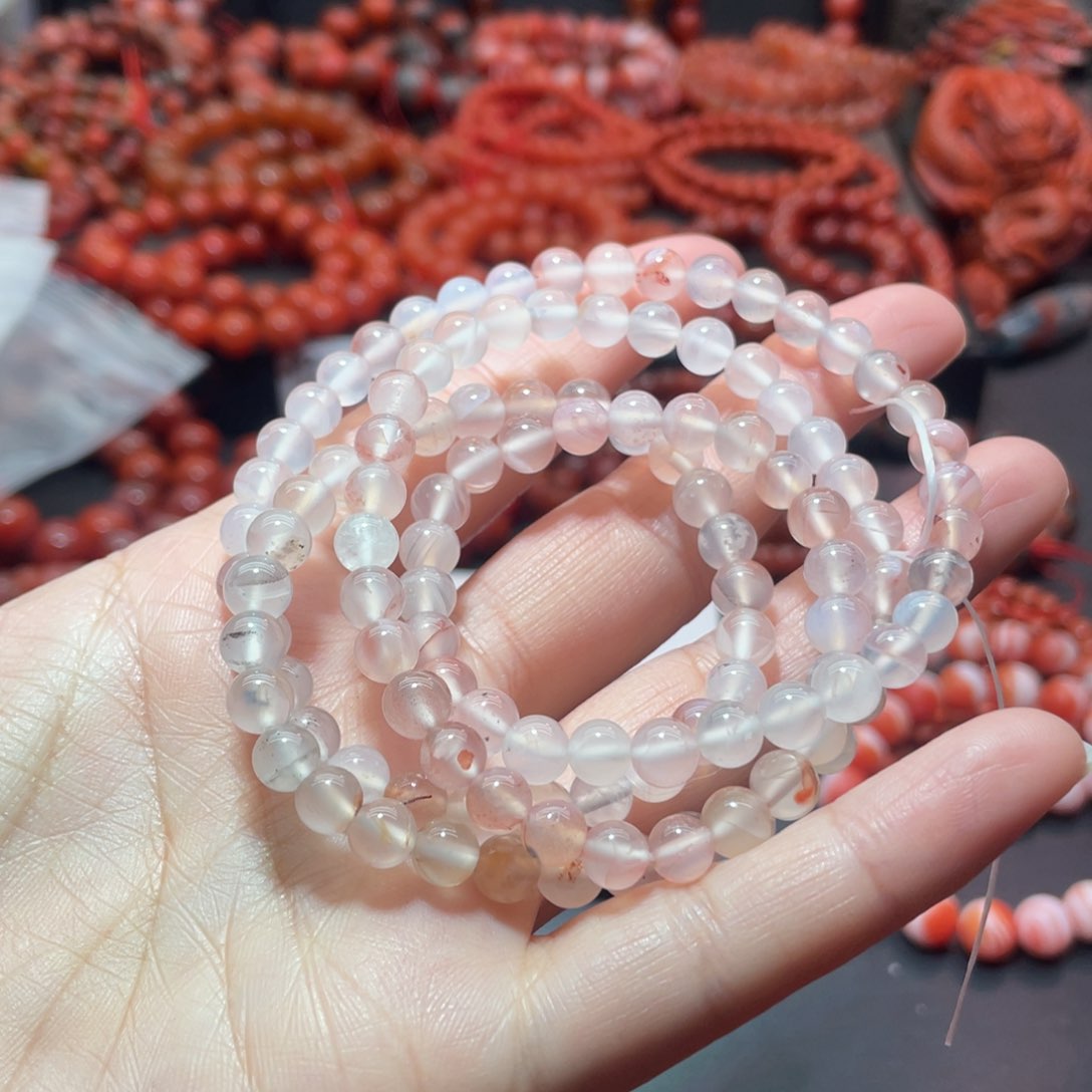 南红玛瑙手链未镶嵌