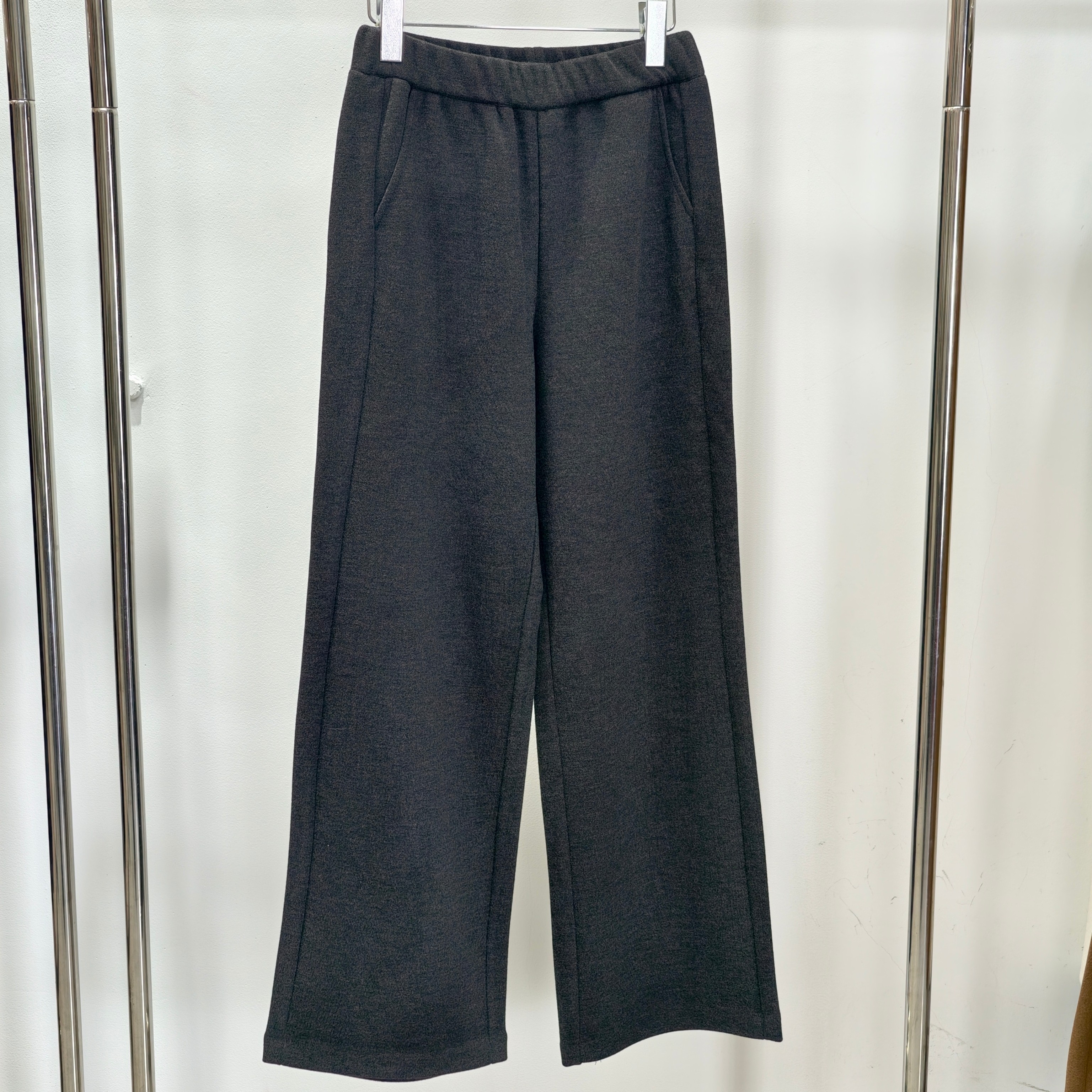 （断码捡漏108）2025羊驼绒双面尼极简西装裤欧版显瘦宽版直筒裤